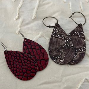 Leather earrings